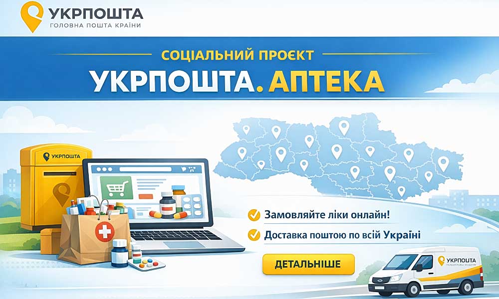 Укрпошта запустила соціальний проєкт «Укрпошта. Аптека»